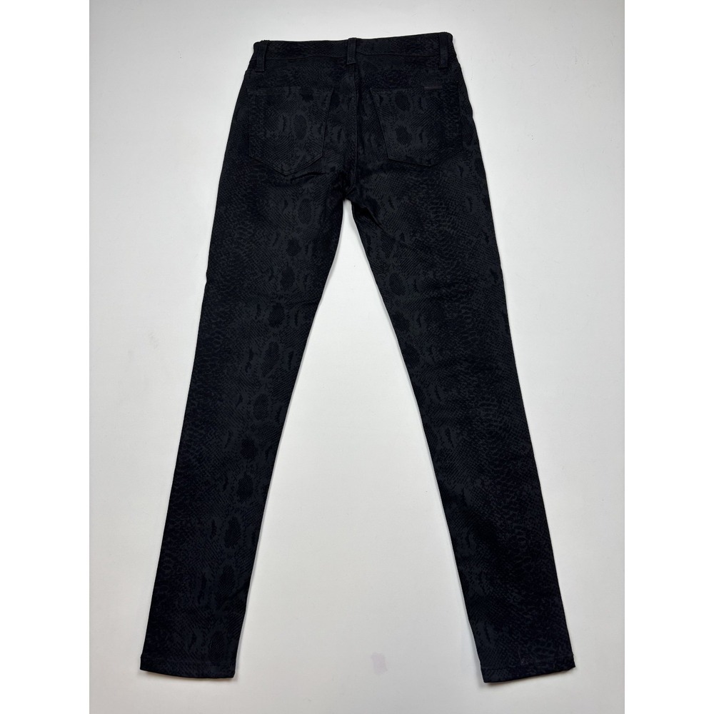 Joe's Jeans The Icon Mid Rise Skinny Ankle Size 24 Black Snake Print Stretch - Picture 2 of 8